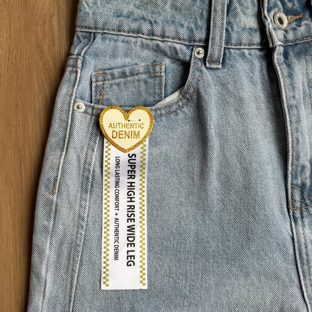 NWT Skinny Fries Super High Rise Wide Leg Jeans Size 3 - Picture 5 of 12